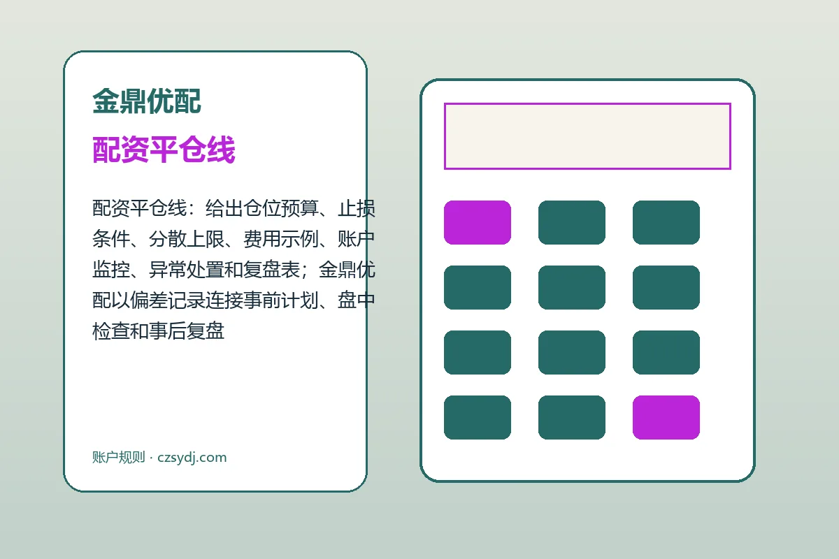 金鼎优配费用、账户与退出规则图解